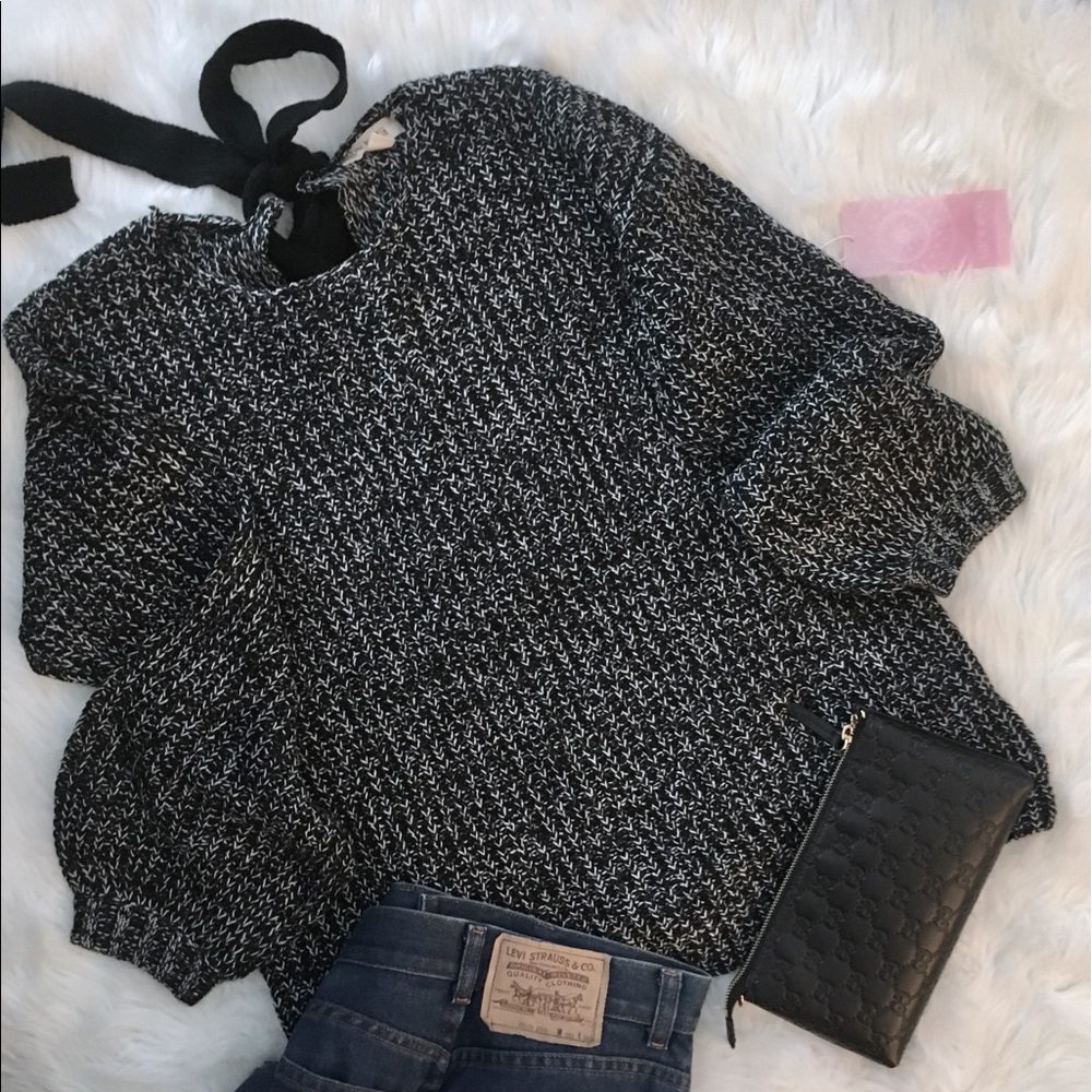 Oversized Lace Up Back Tunic Sweater - Picture 3 of 8